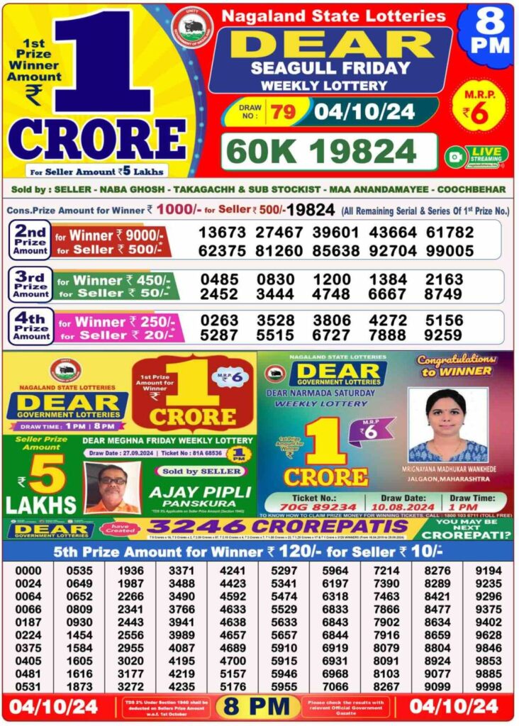 dear lottery result 8pm